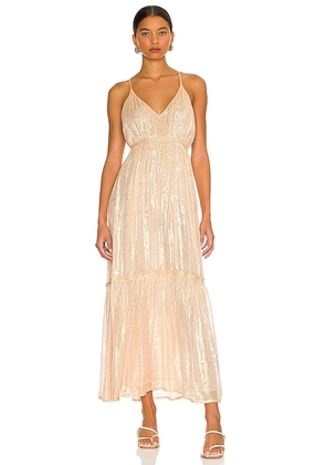 Sundress Cirka Dress in Metallic Gold. Size L.