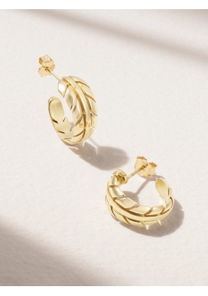 Jennifer Meyer - Small Leaf 18-karat Gold Hoop Earrings - One size