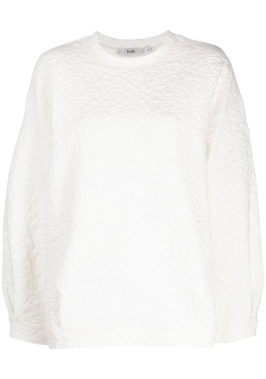 b+ab textured crewneck sweatshirt - White