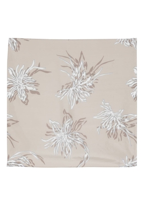 Brunello Cucinelli floral-print silk scarf - Neutrals