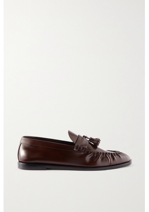 The Row - Tasseled Leather Loafers - Brown - IT36,IT37,IT37.5,IT38,IT38.5,IT39,IT39.5,IT40,IT40.5,IT41,IT42