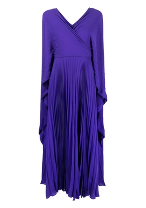 Valentino Garavani pleated silk-georgette gown - Purple