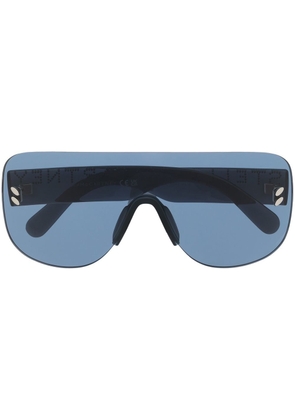 Stella McCartney Eyewear shield-frame stud-embellished sunglasses - Blue