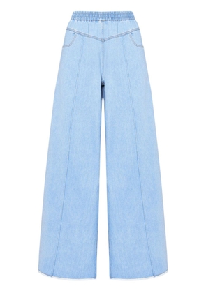 Rosetta Getty yoke-waist wide-leg trousers - Blue