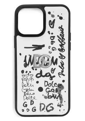 Dolce & Gabbana graffiti-print iPhone 13 Pro Max case - White