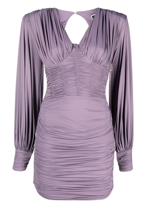 Elisabetta Franchi gathered bustier minidress - Purple