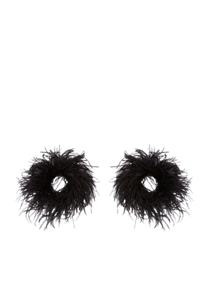 LAPOINTE elasticated feather cuffs - Black