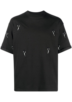 Roberto Cavalli Tiger Tooth fang embellished T-shirt - Black