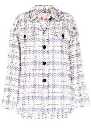 BAPY BY *A BATHING APE® oversize check shirt jacket - White