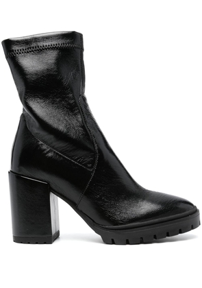 Paul Warmer stretch black leather boots