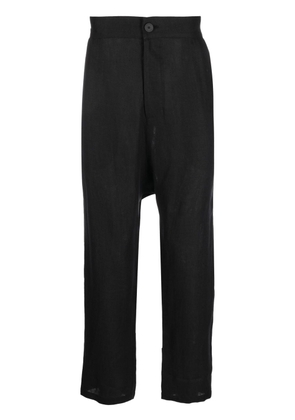 Atu Body Couture linen drop-crotch trousers - Black