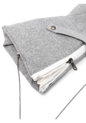 Brunello Cucinelli zipped wool gloves - Grey
