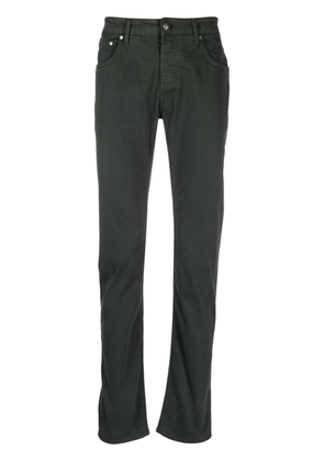 Hand Picked cotton slim-cut trousers - Green