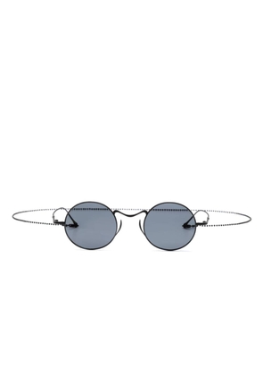 Uma Wang round-frame neck-strap sunglasses - Black