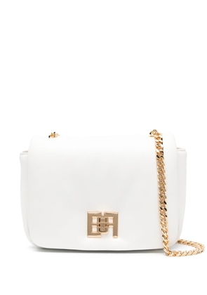 Elisabetta Franchi small logo-lettering shoulder bag - White