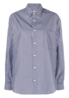 Matteau striped organic-cotton shirt - Blue