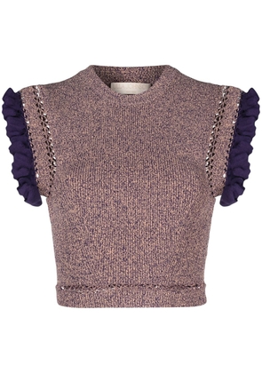 Ulla Johnson Shila knitted crop top - Purple