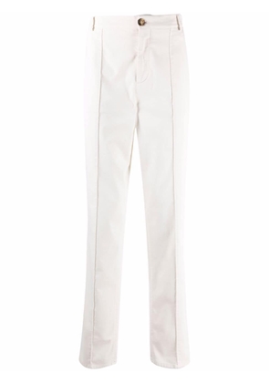 Brunello Cucinelli straight-leg cotton trousers - Neutrals