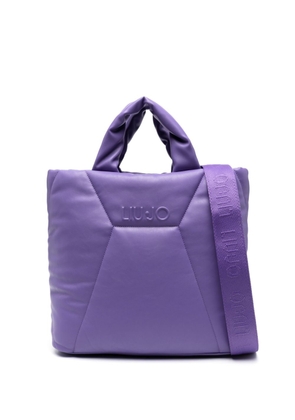 LIU JO logo-embossed quilted tote bag - Purple