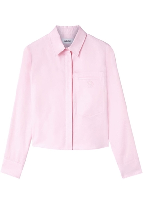 AMBUSH logo-embroidered cotton shirt - Pink