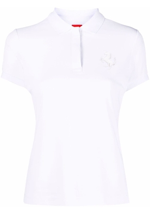Ferrari logo-print polo shirt - White