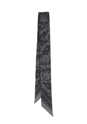 Versace Barocco-print silk tie - Black