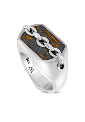 Stephen Webster Inline tiger iron signet ring - Xx TI Silver TIGER IRON