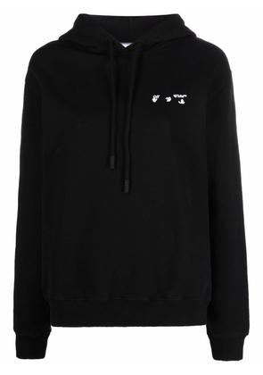 Off-White Swimming Man-logo hoodie - Black