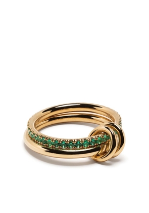 Spinelli Kilcollin 18kt yellow gold 2-stack emerald ring - Green