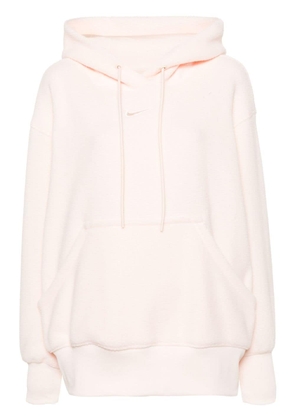 Nike logo-embroidered fleece hoodie - Pink