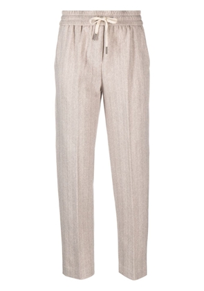 Circolo 1901 herringbone-pattern drawstring trousers - Neutrals