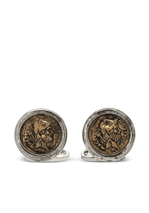 Dolce & Gabbana embossed round cufflinks - Silver
