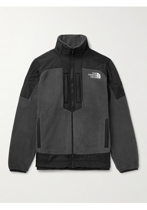 The North Face - Fleeski Logo-Embroidered Fleece and Ripstop Jacket - Men - Gray - XS