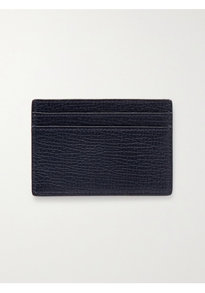 Smythson - Full-Grain Leather Cardholder - Men - Blue
