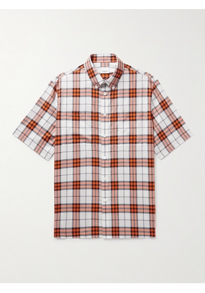 Burberry - Button-Down Collar Checked Cotton-Twill Shirt - Men - Red - XS