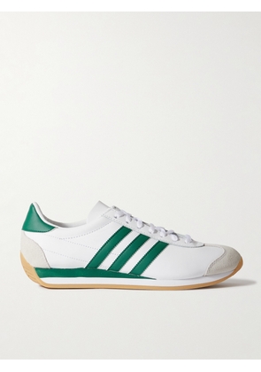 adidas Originals - Country OG Suede-Trimmed Leather Sneakers - Men - White - UK 5