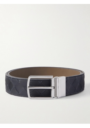 Bottega Veneta - 3.5cm Reversible Intrecciato Leather Belt - Men - Blue - EU 85