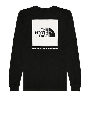 The North Face Long Sleeve Box NSE Tee in TNF Black - Black. Size XS (also in ).