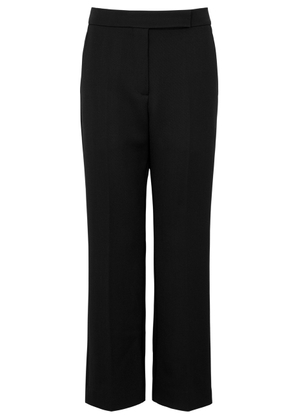 Tory Burch Cropped Straight-leg Wool Trousers - Black - 12 (UK16 / XL)