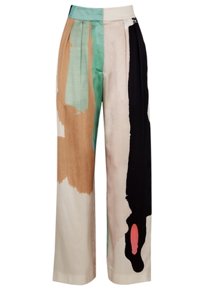 Roksanda Ines Printed Wide-leg Silk Trousers - Multicoloured - 14