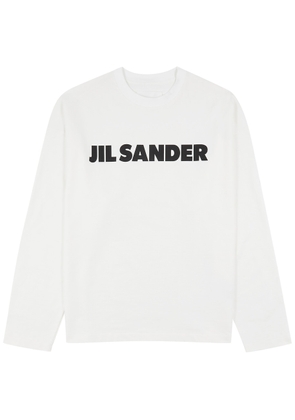 Jil Sander Logo Cotton Sweatshirt - White And Black - L