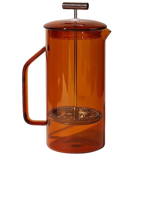 YIELD Glass French Press in Red.