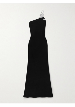 Valentino Garavani - One-shoulder Sequin-embellished Silk-crepe Gown - Black - IT36,IT40,IT42,IT44,IT46,IT48
