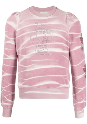 Aries bleached-effect sweatshirt - Pink
