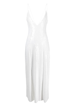 KHAITE The Carina sequinned silk dress - White