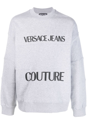 Versace Jeans Couture logo-print long-sleeved sweatshirt - Grey