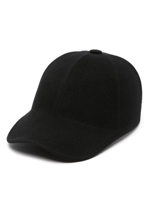 Borsalino logo-strap wool baseball cap - Black
