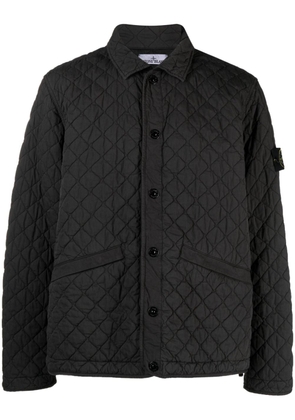 Stone Island quilted press-stud bomber jacket - Grey