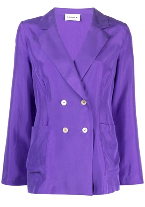 P.A.R.O.S.H. double-breasted silk blazer - Purple
