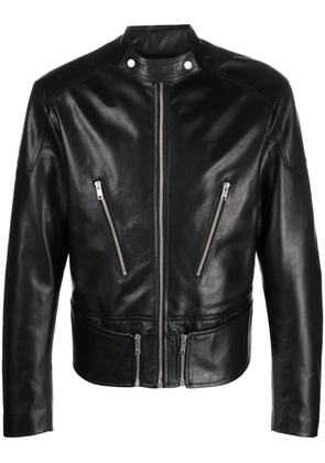 AMBUSH zip-detail leather biker jacket - Black